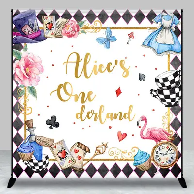 Personalized Onederland Poker Magic Birthday Backdrop - Aperturee