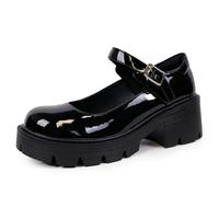 EVELLYHOOTD Women's Mary Janes Shoes Platform Low Heel Chunky Pumps Round Toe Ankle Strap Pumps Shoes Oxfords Girl Footwear