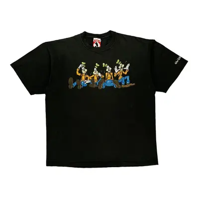 Goofy Mickey Inc Graphic T-Shirt - Large Black Cotton