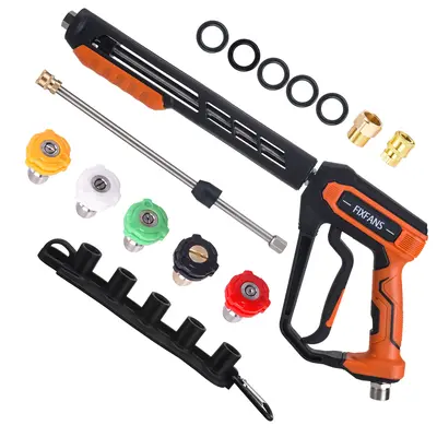 Pressure Washer Handheld Water Spray Tool Kit, 4000PSI Power Washer Handle Handheld Water Spray Tool with Replacement Wand Ex...