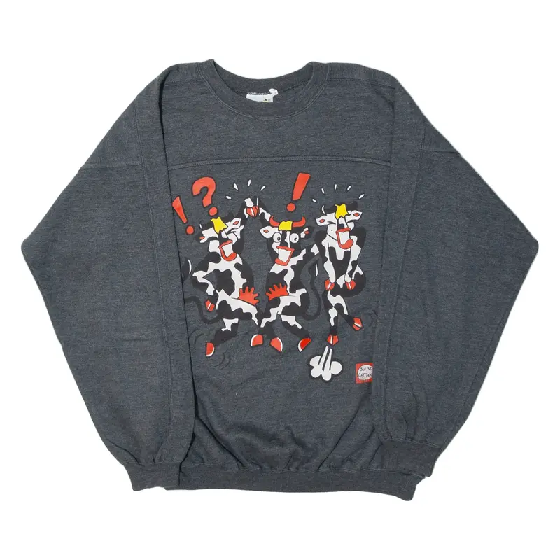 THE BEST Cows Mens Sweatshirt Grey S