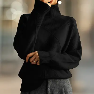 Aspen Ultra Cozy Ribbed Knit Turtleneck Women's Sweater
