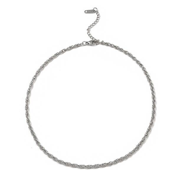 Non-Tarnish 304 Stainless Steel Mesh Chain Necklace