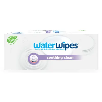 WaterWipes Soothing Clean Baby Wipes, 99% Water-Based Formula with Botanical Extract to Soothe & Protect Skin, Unscented & Hy...