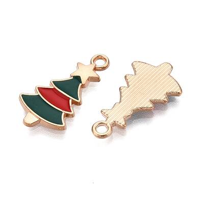 Christmas Theme Alloy Enamel Pendants
