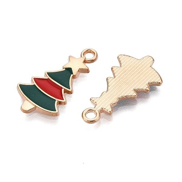 Christmas Theme Alloy Enamel Pendants