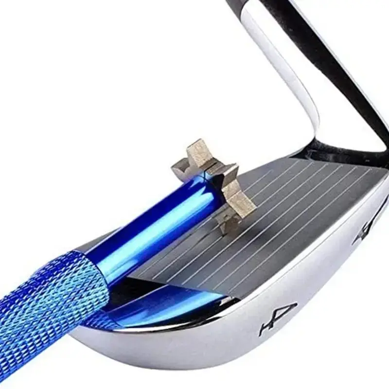 Groove Sharpener, Golf Club Groove Sharpener with 6 Corner Cleaning Head, Re-Grooving Tool And Cleaner For All Irons, Pitchin...