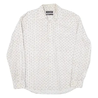 MARC O'POLO Mens Shirt Beige Crazy Pattern Long Sleeve M