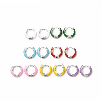 Enamel Hoop Earrings