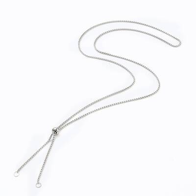 Tarnish Resistant 304 Stainless Steel Box Chain Slider Necklace Making