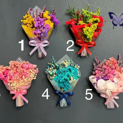 Mini Bouquet Car Hanger (long-lasting preserved flowers) August 2024 Versions