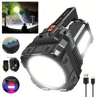 Bright Flashlight High Lumens Rechargeable Long Standby LED Flashlight Spotlight With USB Output Power Bank For Emergency Lam...