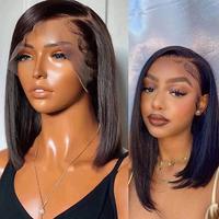 Human Hair Lace Frontal Wig Human Hair Bob On Sale Clearance Cheap 13x4 Straight Lace Front Human Hair 4x6 Glueless 99j p427 ...