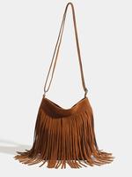 Women's Fashionable Tassel Design Western Crossbody Bags, Casual Y2K Shoulder Bag for Daily Used, Casual Trendy Versatile Hig...