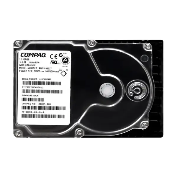 180732-008 HP 18.2GB Ultra-160 SCSI 10000 3.5-inch Hard Drive