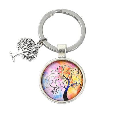 Alloy Glass Keychains