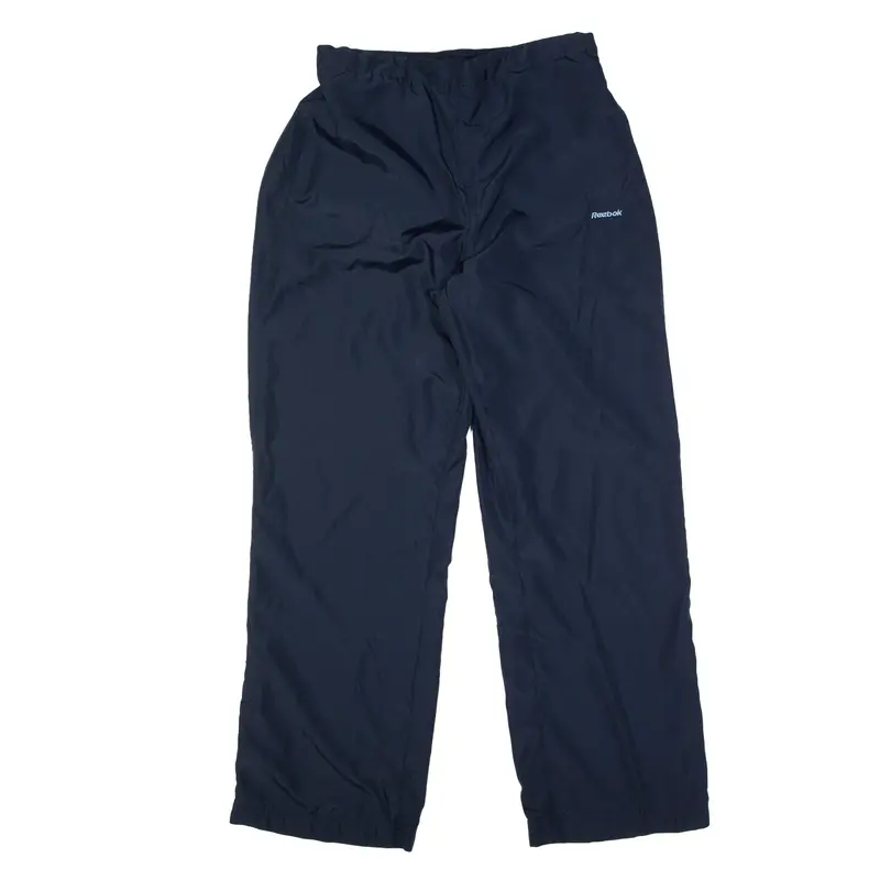 REEBOK Track Pants Blue Straight Womens UK 14 W28 L28