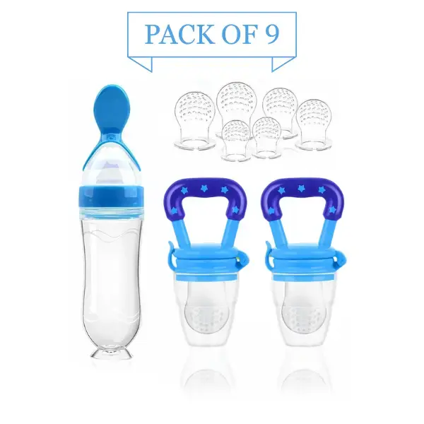 Silicone Baby Fruit Feeder & Breastmilk Popsicle Molds with Lid – Baby Food Feeders and Teether for Self-Feeding & Teething...