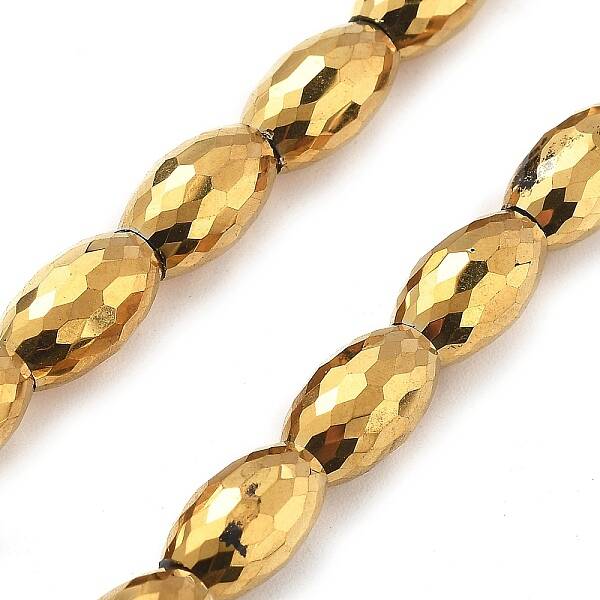 Electroplate Transparent Glass Beads Strands