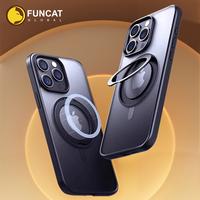 FUNCAT GLOBAL MagSafe Phone Case. 360° Rotatable Phone Stand. For iPone 13/14/15/16. Shatter-resistant.