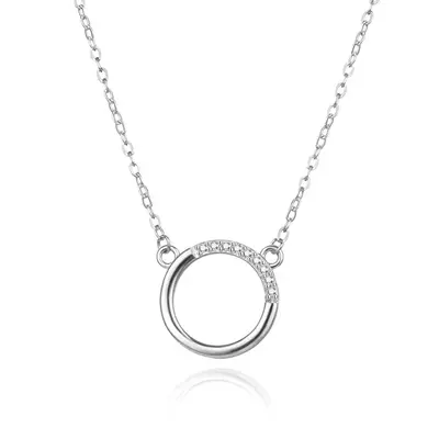 Agato Elegant silver necklace ring AGS1549/47