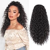 AISI BEAUTY Ponytail Extension Drawstring Ponytail for Black Women Synthetic Long Afro Curly Fluffy Ponytail for Daily Use  1...