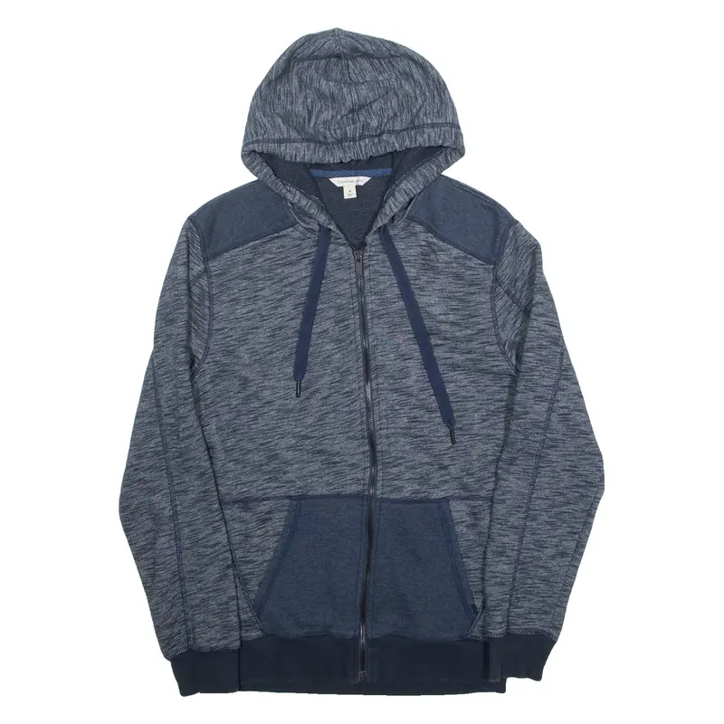 CALVIN KLEIN JEANS Mens Blue Hoodie Full Zip M