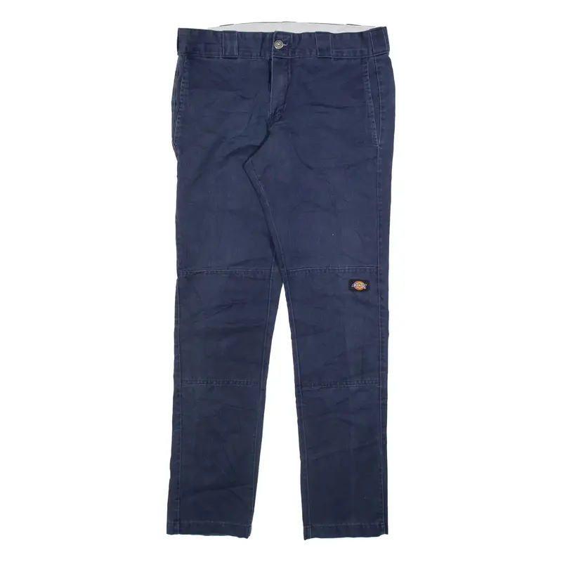 DICKIES Mens Trousers Blue Slim Straight W32 L32