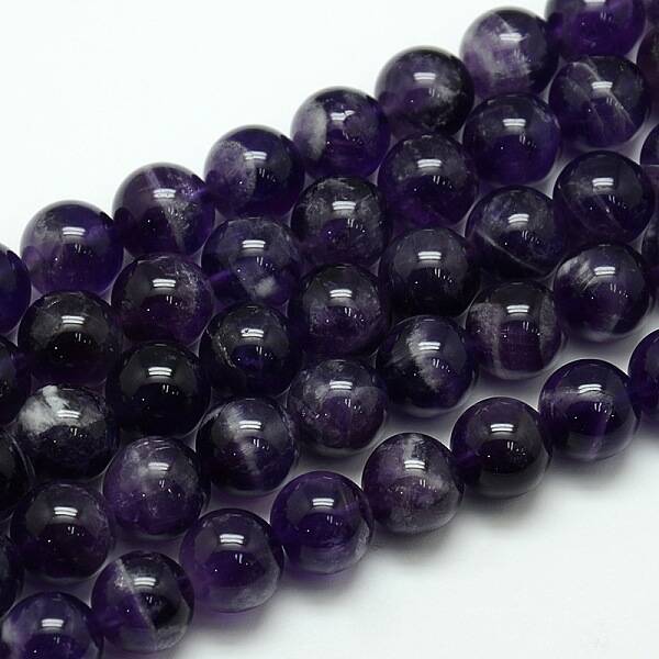 Natural Amethyst Round Bead Strands