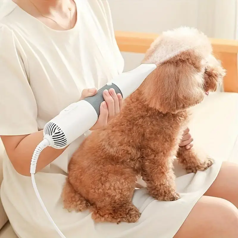 2 in 1 Pet Hair Dryer Comb, Pet Grooming Hair Dryer, Quiet Pet Hair Dryer Brush, Fast Drying and Gentle Hair Dryer for Dogs &...