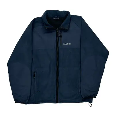 Nautica Fleece Jacket - Large Navy Polyester