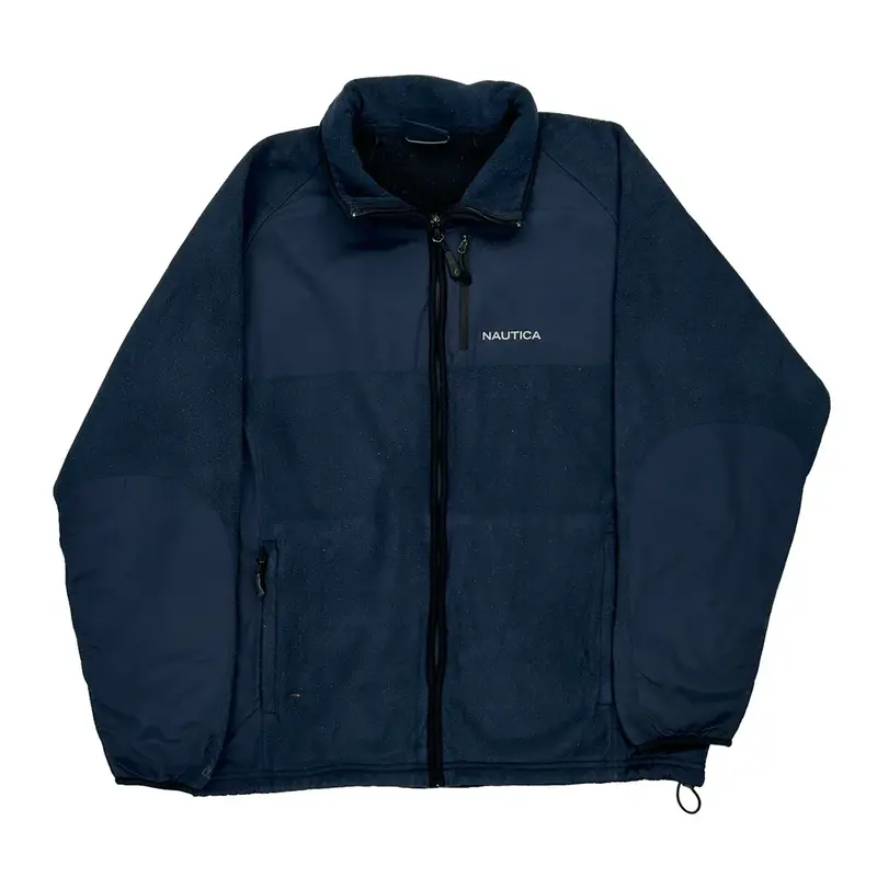 Nautica Fleece Jacket - Large Navy Polyester