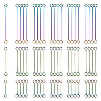 60Pcs 3 Style Ion Plating(IP) 304 Stainless Steel Eye Pins