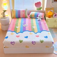 Thickened Cartoon Bedding Set, 1 Count Fitted Sheet & 2 Counts Pillowcase without Filler, Warm Touch Dustproof Soft and Comfo...