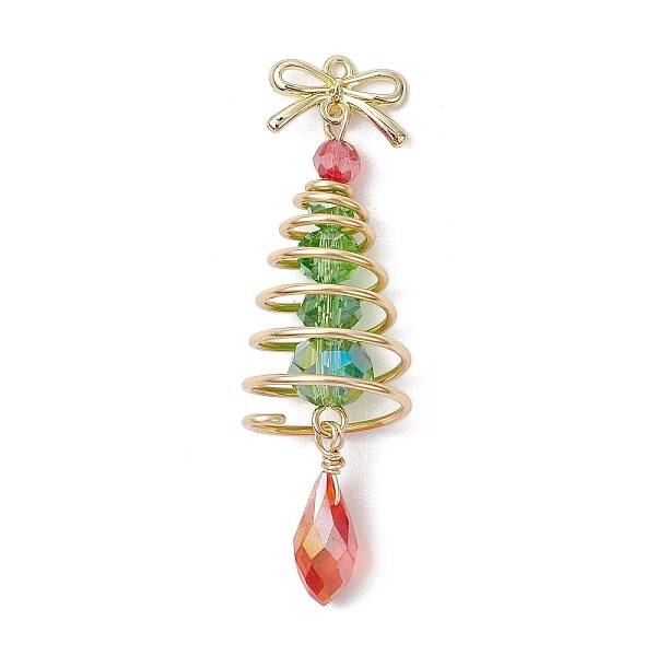 Christmas Theme Copper Wired Glass Pendants