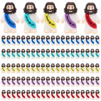 Yelakey Mini Jesus Figures 50/100Pcs Tiny Jesus Figures Cute Jesus Ornament Toys with Jesus Love You Slogan Religious to Hide...