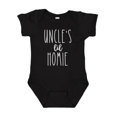 Uncle's Lil Homie Onesie, Newborn Outfit, Custom Baby Shower Gift, Funny Baby Bodysuit, Funny Baby Item