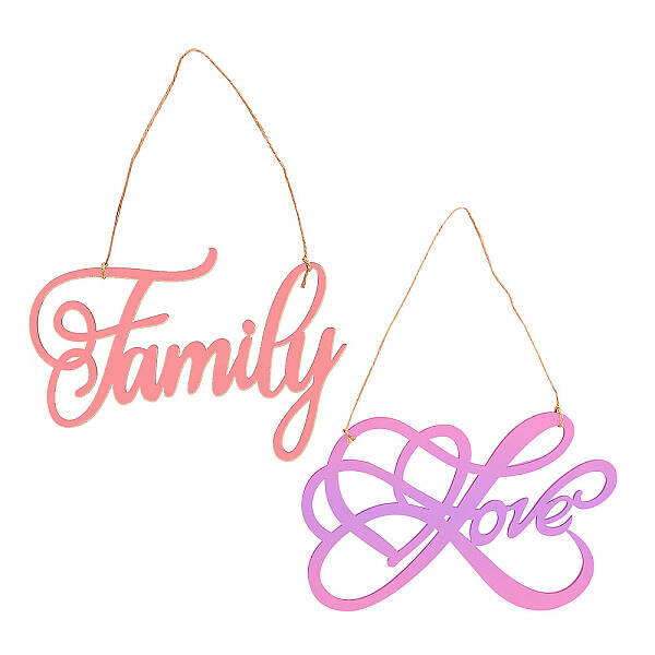 2 Sets 2 Styles Wood Cutouts Ornaments