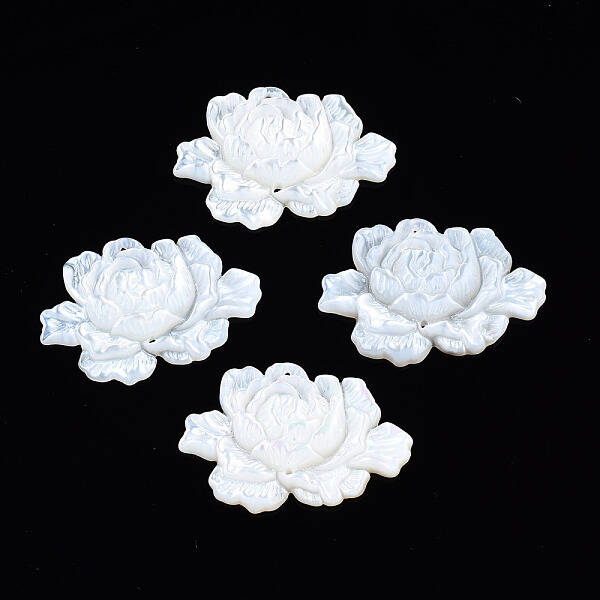 Natural White Shell Link Connectors