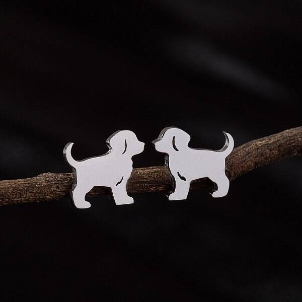 Stainless Steel Small Animal Stud Earrings for Women
