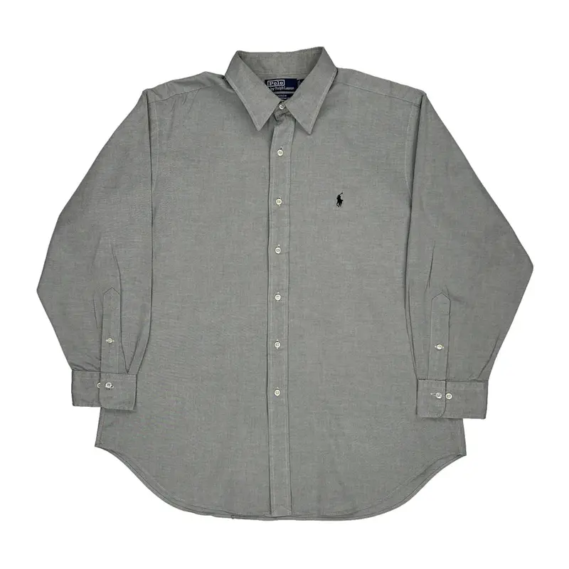 Andrew Polo By Ralph Lauren Shirt - XL Grey Cotton