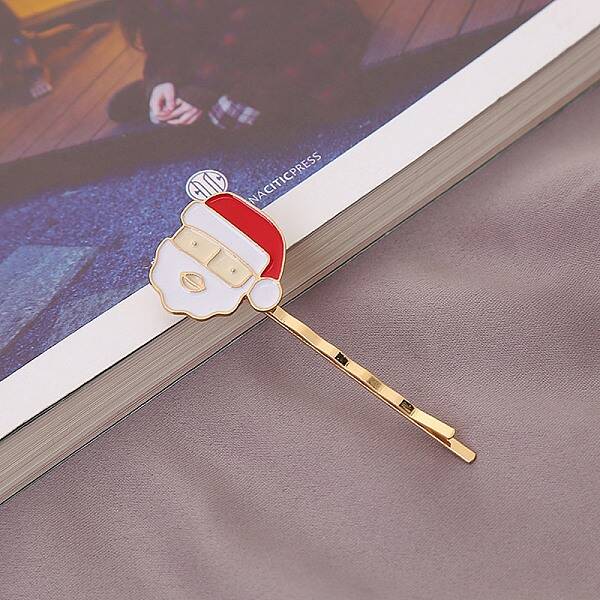 Christmas Theme Alloy Enamel Hair Bobby Pin
