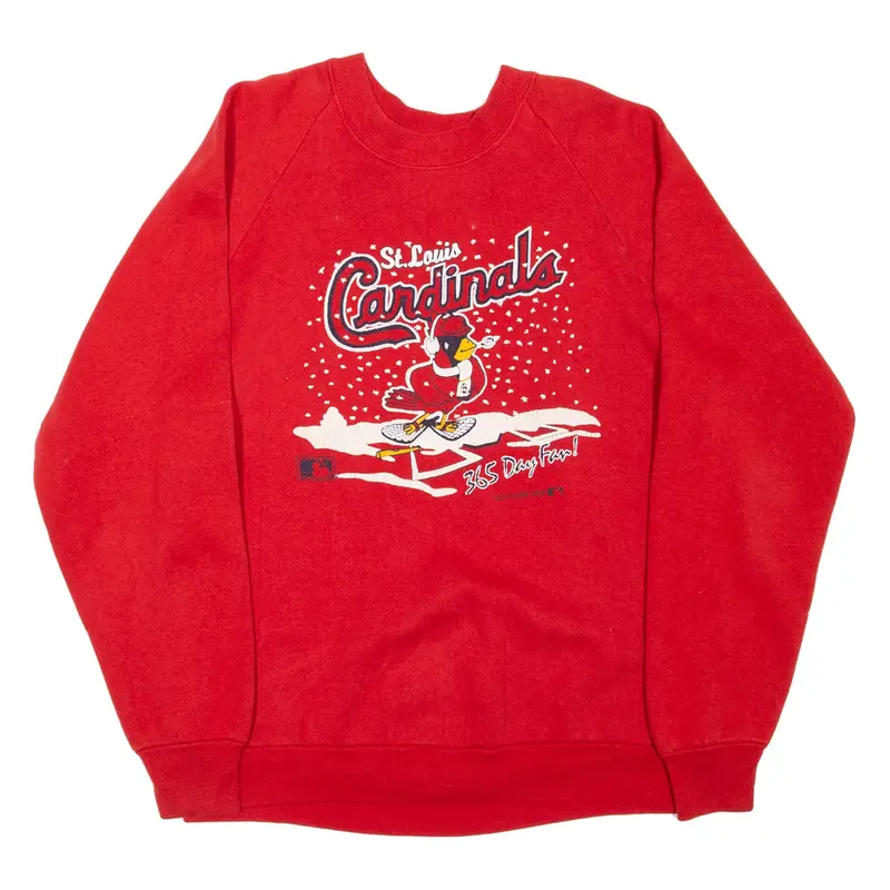 FRUIT OF THE LOOM St. Louis Cardinals Baseball Mens Sweatshirt Red 80s USA L
