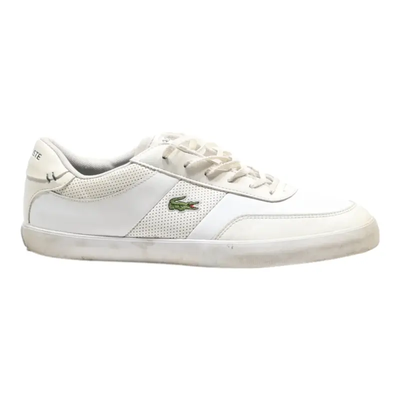 LACOSTE Sneaker Trainers White Leather Mens UK 8