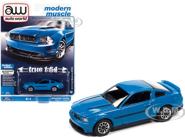 2012 Ford Mustang GT/CS Grabber Blue with Black Stripes \