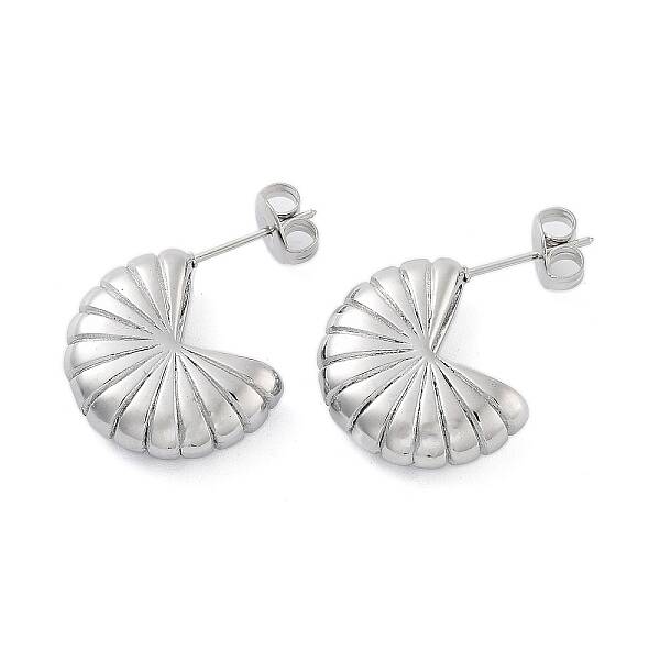 Non-Tarnish 304 Stainless Steel Flower Stud Earrings