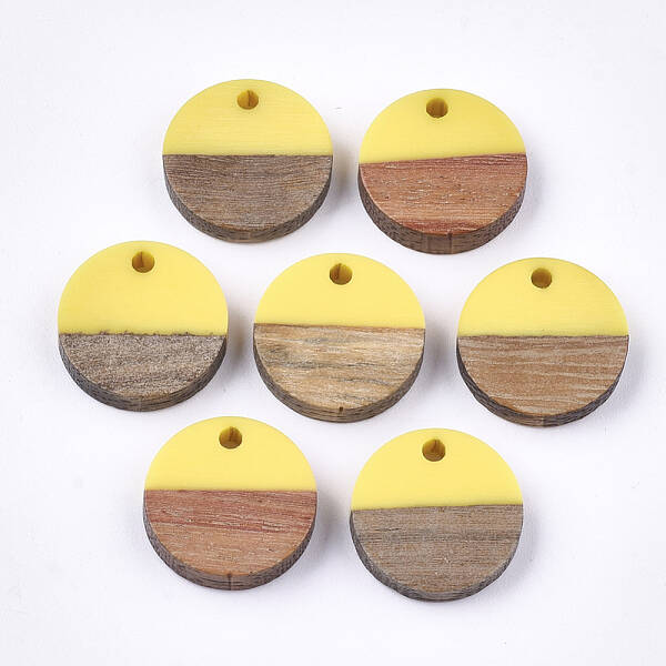 Resin & Walnut Wood Pendants