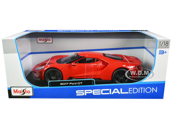 2017 Ford GT Red with Black Wheels Special Edition 1/18 Diecast Model Car by Maisto