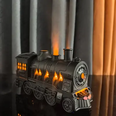 Train Design Air Humidifiers for Fall Gift, Simulated Steam Engine Train Aromatherapy Diffuser Humidification, Essential Oil...