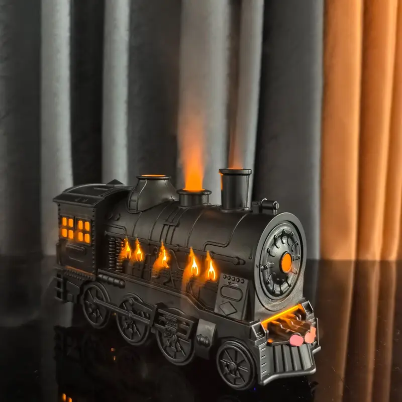 Train Design Air Humidifiers for Fall Gift, Simulated Steam Engine Train Aromatherapy Diffuser Humidification, Essential Oil...